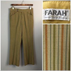 Vintage 1960’s Brown and Green Striped Pant